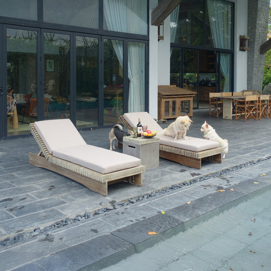 Middleton Wooden Sunlounger