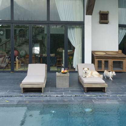 Middleton Wooden Sunlounger